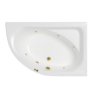 Гидромассажная ванна WHITECROSS Aquarella 0109.170110.100.SOFT.GL правая 170x110 см Soft золото